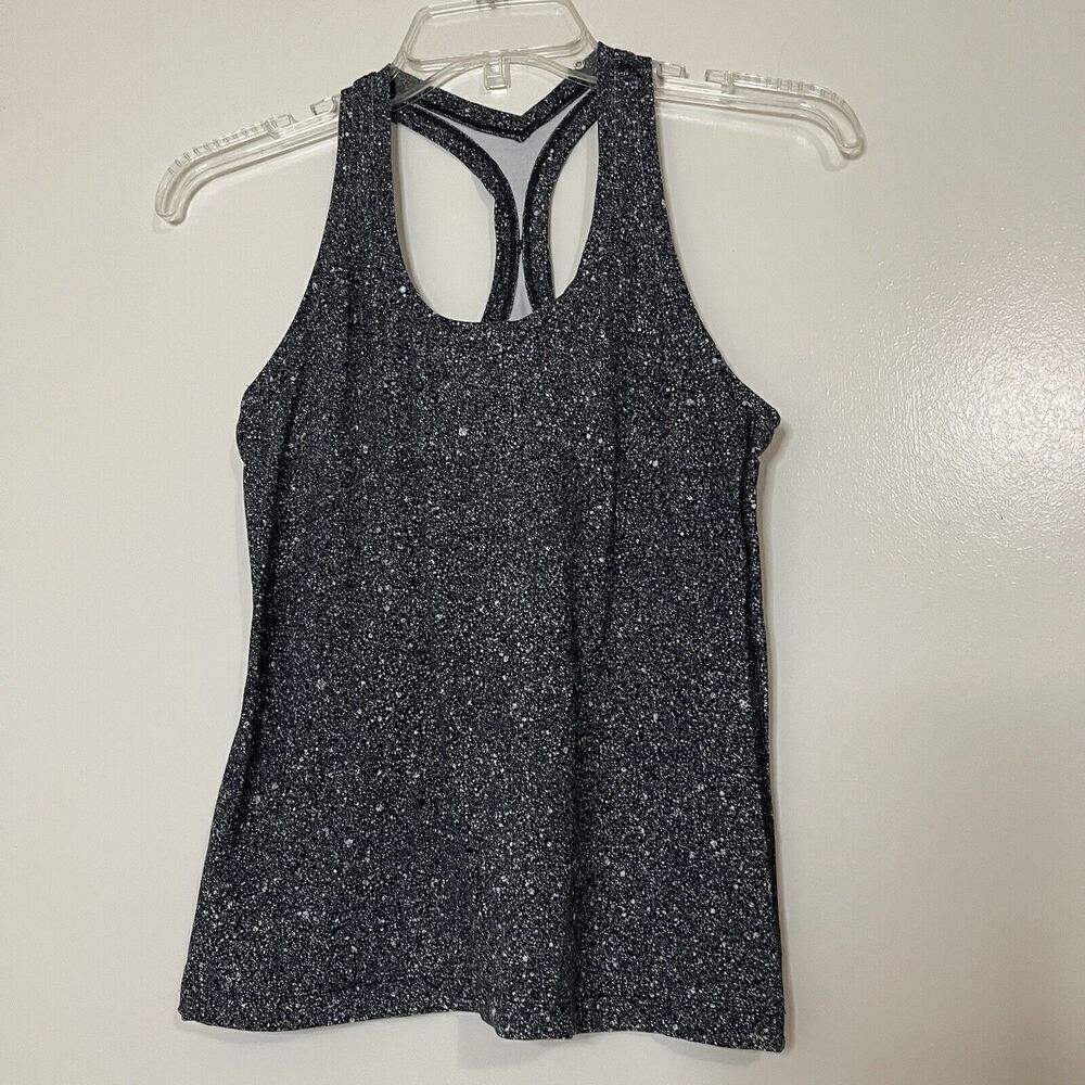 lululemon speckled gray racerback tank top size 4
